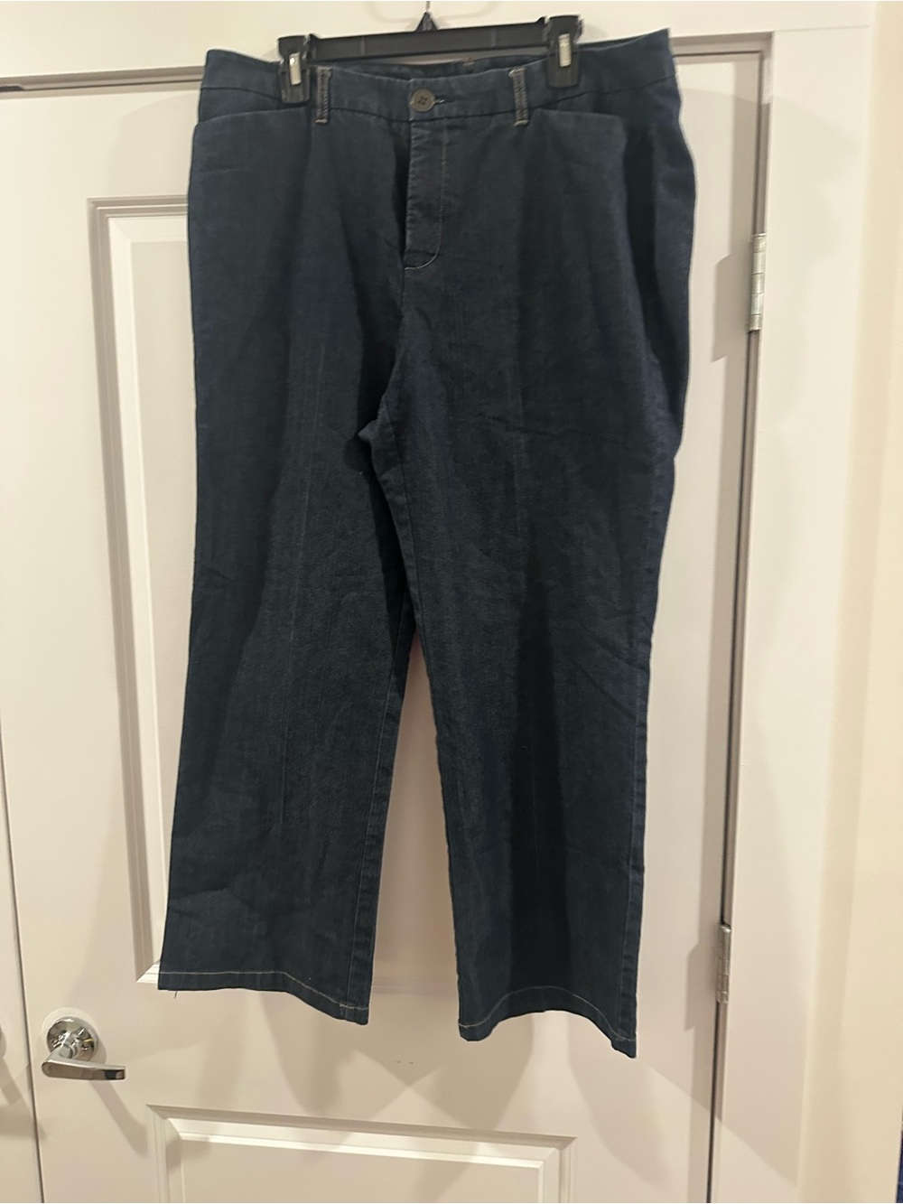 Kim Rogers Denim-Look Jacket with Red Trim